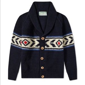 NWT INVERALLAN 203 KILIN SHAWL COLLAR CARDIGAN / SWEATER FROM END.